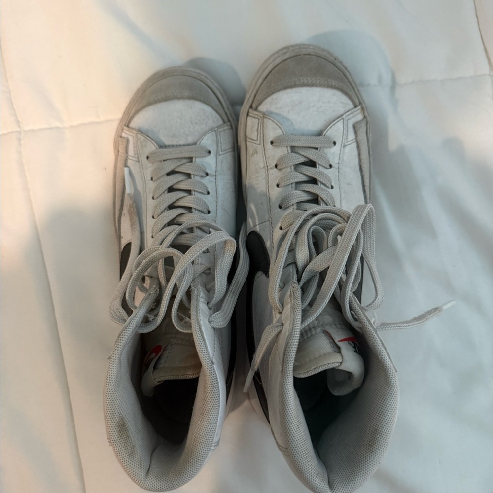 Nike High-Top Sneakers - White and Gray